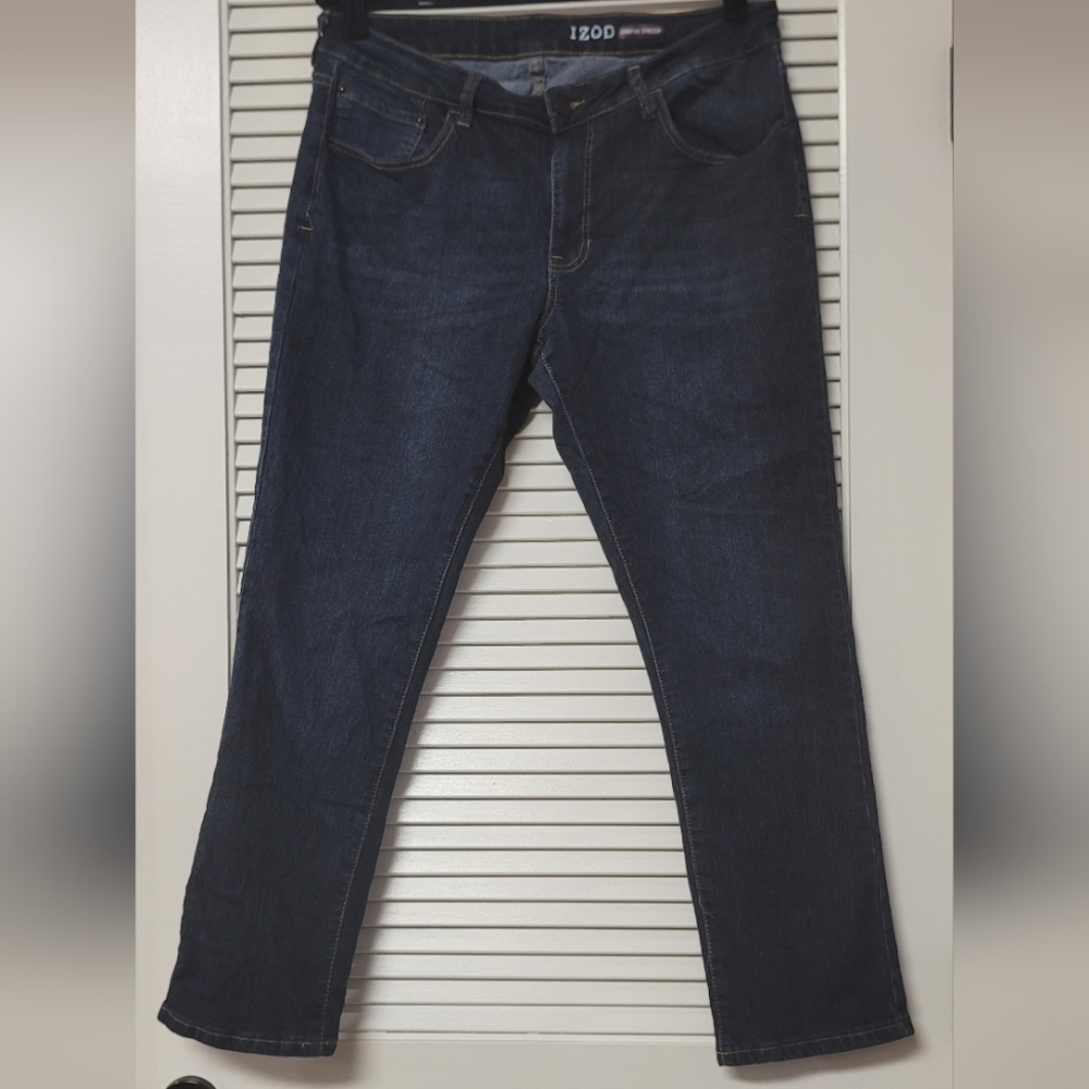 Izod - Men's Dark Blue Straight Fit Jeans